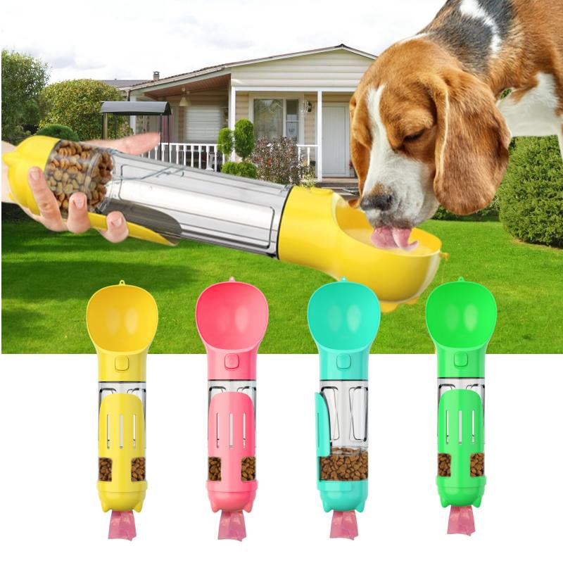 Large Capacity Portable Pet Water Bottle with Foodcontainer -Leak-Proof, Bpa-Free, Durable Outdoor Waterdispenser for Dogs, Puppies, and Cats