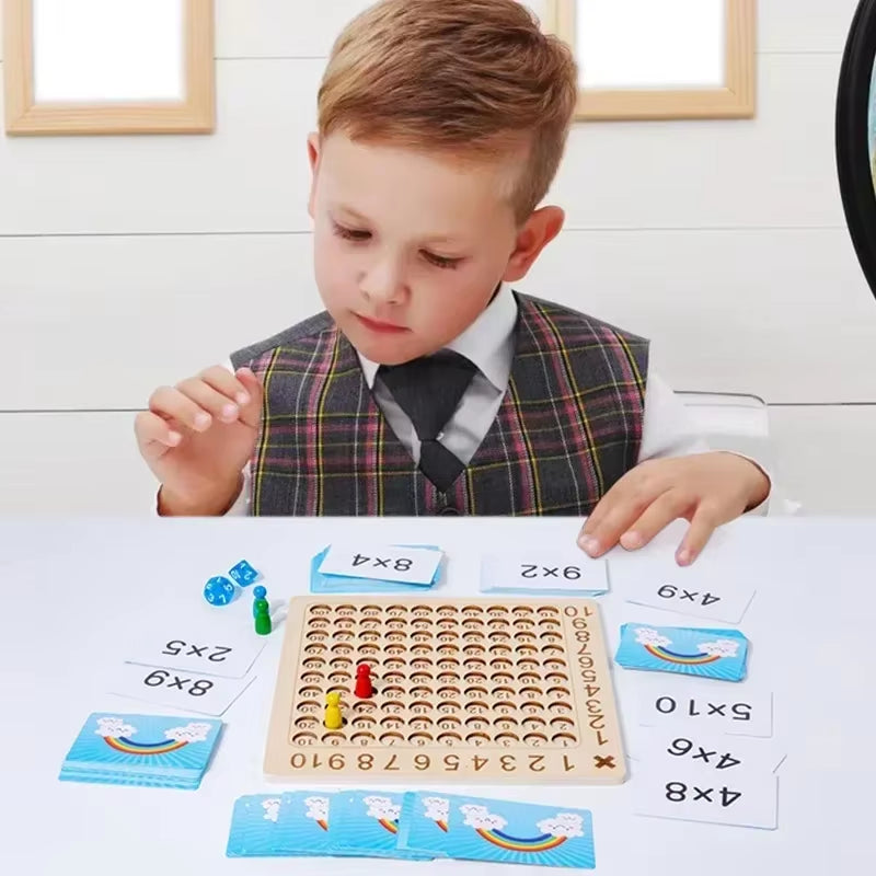 Montessori Multiplication Wooden Board Game Kids Learning Educational Toys 99 Multiplication Table Math Addition Teaching Aids